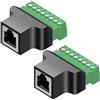 eModwey Adattatore di rete RJ45 femmina a 8 pin con vite a blocco terminale, connettore Cat7, Cat6, Cat5, Cat5e, Ideali per DVR Digitale CCTV, Accoppiatore in Linea