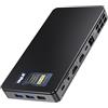 Mele Overclock X2 Mini PC N150 con 16 GB RAM, 512 GB Storage, UHD Graphics, uscita 4K HDMI & USB-C, design ultra compatto, LAN Gigabit, montaggio VESA, accensione automatica