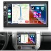 NHOPEEW Autoradio 2 Din con Senza fili Carplay e Android Auto - Radio 2 Din 7 pollici Supporto Mirror Link Controllo volante - Ingresso TF/USB/AUX Lettore multimediale per auto + Telecamera di backup