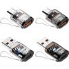 LUIRSAY 4 adattatori da USB C a USB A, 10 Gbps, tipo A, adattatore di ricarica per computer/laptop/disco rigido