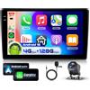 VECHTEL 4G&128G 9 Autoradio per Nissan Navara 2006-2014 con Carplay Android Auto,Bluetooth RDS/FM Radio,Wi-Fi GPS Navi,Telecamera posteriore AHD
