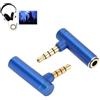 Beufee Adattatore Audio Maschio-femmina da 2 Pezzi da 3,5 Mm, Spina Jack Stereo da 90 Gradi Connettore Aux Ad Angolo Retto Per Altoparlanti Tablet Cuffie(Blu)