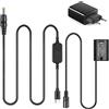 Raeisusp CP-W235 Adattatore USB-C Cavo di alimentazione Kit accoppiatore CC, batteria di ricambio NP-W235 per Fujifilm X-T4, VG-XT4