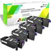 GREENPRINT Cartucce toner compatibili a 4 colori 6020 6022 6025 6027 6028 VICTORSTAR 2000 pagine per nero, 1000 pagine per ciano giallo magenta per Xerox Phaser 6020 6022 WorkCentre 6025 6027 6028 stampanti