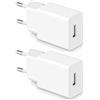 VOLTKARE Alimentatore di rete USB 5 V 2 A, per smartphone, e-reader, Smart Watch, tablet per bambini, giocattoli, TV box, cuffie, console da gioco, ventilatore (confezione da 2)