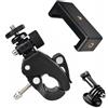 ShipeeKin Supporto per smartphone a sgancio rapido per montaggio a morsetto per fotocamera per serie Gopro Hero, action camera, reflex, supporto per microfono, biciclette o manubrio φ17-35 mm