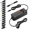 SHNITPWR Alimentatore universale da 3,5V ~ 24V, 48W, 2A, AC/DC, con 14 connettori adattatori, per dispositivi elettronici da 3,5 V a 24V, cornice per fotocamera per baby monitor e strisce LED, ecc.