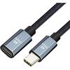 chenyang Cavo di prolunga USB4 USB-C da maschio di tipo C a femmina di tipo C 40 Gbps con ricarica da 100 W e 8K a 60 Hz