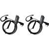 Retevis G-Shape Microfono Auricolare, 2 Pin Walkie Talkie Headset con PTT Mic Compatibile con Kenwood Radio Bidirezionale RT24 RT27 RT622 (2pcs)