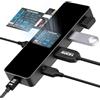 DOCKCASE Smart Hub USB C (7 in 1 con schermo HD) con HDMI 4K@60 Hz, Power Delivery (PD) 100 W, 3 USB-A 3.0 Porte, lettore di schede SD/TF, adattatore USB C compatibile con MacBook Pro/Air, Dell XPS