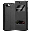 Cadorabo Custodia Libro per Apple iPhone 8 PLUS / 7 PLUS / 7S PLUS in NERO COMETA - con Funzione Stand e Chiusura Magnetica - Portafoglio Cover Case Wallet Book Etui Protezione