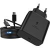 LIUDLIAE 45W USB C Caricatore - Caricatore rapido compatibile con Samsung Galaxy S25 S24 Ultra S22 S21 S20 fe S10 S9 A56 A55 e altre serie, Super Fast Charger alimentatore con spina e cavo da 1,8M, Adattatore