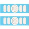 eMagTech 2 set di piedini per pattini per mouse compatibili con mouse da gioco Logitech G304/G305, bordi arrotondati e curvi, accessori per mouse, spessore 0,7 mm, colore: bianco