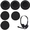 suuosl Confezione da 6 cuscinetti rotondi in schiuma da 55 mm, cuscinetti auricolari per cuffie audio, comodi inserti in schiuma, accessori di riparazione universali, colore nero