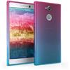 kwmobile Custodia Compatibile con Sony Xperia XA2 - Back-Cover Anti-urto Custodia in Morbido Silicone fucsia/blu/trasparente - 2 colori