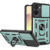 ESTH® Custodia per Realme C33 con Custodia per Fotocamera Scorrevole e Supporto ad Anello [Cover Paraurti Compatibile con Supporto Magnetico per Auto], Verde