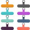 CKANDAY Confezione da 8 linguette per cellulare, universale, in tela, per cellulare, con chiusura anti-smarrimento, anello in metallo di ricambio per smartphone, cinturino da polso, colori vivaci