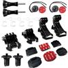 Higatful Kit di accessori adesivi per casco con fibbia adesiva compatibile con Insta360 ACE Pro ONE X3 X2 X RS R GO 3 2, GoPro Hero 12 11 10 9 8 7 6 5 Max Fusion Session e DJI Osmo Action Camera