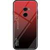 MadBee Cover per Xiaomi Mi Mix 2 [con Pellicola Proteggi Schermo],Custodia Protettiva in Vetro Temperato 9H [Motivo in Marmo] + Cornice Paraurti in Silicone Morbido Cover Case (Rosso)