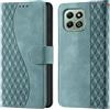 CaseGla Cover per Honor X6a / X6b / X6c PU Pelle Custodia Flip Verde niebla