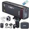 GODOX AD200ProII Pocket Flash, TTL 200Ws AD200Pro II Flash Esterno | Supporta HSS 1/8000s, Wireless 2,4GHz, 0,01s-1,8s Tempo di Riciclo, con Batteria al Litio 2980mAh, 500 Flash Piena Potenza