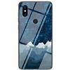 MadBee Cover per Xiaomi Mi Mix 3 [con Pellicola Proteggi Schermo],Custodia Protettiva in Vetro Temperato 9H [Cielo Stellato] + Cornice Paraurti in Silicone Morbido Cover Case (Stellato Blu)
