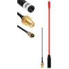 Meshnology Meshtastic LoRa Antenna 868 MHz10 dBi guadagno - Omni SMA maschio 17 cm a lungo raggio Soft Whip Antenna (rosso)