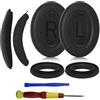 Aiivioll Cuscinetti auricolari + copertura in silicone + protezione per archetto + fascia per capelli, kit di ricambio per cuffie Bose QuietComfort 35 QC35 QC35II, facili da installare, colore nero