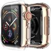 AVANA Custodia per Apple Watch Series 9/8 / 7 41mm Custodia morbida Silicone TPU Cover iWatch Cover Protezione Clear Slim Case Allround Pellicola Protettiva - Trasparente