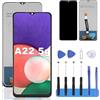 digi marker Schermo A22 di ricambio per Samsung Galaxy A22 5G, SM-A226B SM-A226B/DS 6.6 pollici Display LCD Touch Display Digitizer Assembly con kit di riparazione