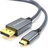 DriverGenius 8K60Hz Adattatore USB-C a DisplayPort 1.8m - Cavo Convertitore USB Type-C a DP 1.4 Monitor Video,(7680x4320)