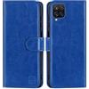 32ndShop 32nd Custodia a Portafoglio in Pelle PU per Samsung Galaxy A12 (2021), Case Realizzato in Pelle Sintetica con Diversi Comparti e Chiusura Magnetica - Blu