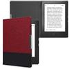 kwmobile Cover compatibile con Kobo Aura H2O Edition 1 - Custodia a libro in tela e pelle PU - Flip Case per eReader