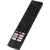 VINABTY Telecomando vocale sostitutivo adatto per ERF3C80H Hisense TV 50A6BG 55A6BG 58A6BG 65A6BG 70A6BG 75A6BG 85A6BG ERF3A80 ERF3B80H ERF3D80H ERF3E80H ERF3H80H ERF3I80H ERF3A80 ERF3B80H ERF3C80H ERF3D80H