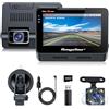 Range Tour Doppia Dashcam Auto con Scheda SD 64G, 1080P FHD Telecamera per Dash cam IPS 4,3 DVR Guida Anteriore con Grandangolo di 170° G-Sensor Registrazione Loop Modalità Parcheggio 24H