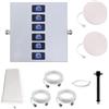 KKBSTR Ripetitore Segnale Cellulare 2G/3G/4G/5G, 6 Bande 700/800/900/1800/2100/2600MHz, Due Antenne Interne