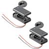 PerfectHD Portabatteria AA - 2 batterie AA Mignon - con interruttore on/off - 2 pezzi in un unico set - nero