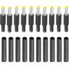 PATIKIL 5.5x2.5mm CC Maschio Terminali Alimentazione Spina 10 Pacco Fai da Te CC Barile Connettore Sostituzione con Tubo Termorestringente Giallo