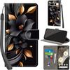 PHINIENLAND Cover per Google Pixel 7 Pro Case PU Pelle Custodia [Kickstand] [Chiusura magnetica] [Slot per Schede], Portafoglio Flip Custodia per Pixel 7 Pro,Fiori