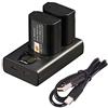 DSTE 2PCS DMW-BLK22 Batterie e Dual Charger compatibile con Panasonic Lumix S5 DC-S5K DC-S5GK