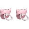 Msagkah 2 supporti ad anello per cellulare, 2 supporti ad anello per cellulare, 360° per tutti gli smartphone e i telefoni cellulari (rosa)
