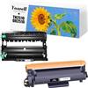 Yowell 1 TN2510XL Toner e 1 DR2510 Tamburo Compatibile con Brother TN2510XL DR-2510 per Brother HL-L2400DW HL-L2445DW DCP-L2660DW DCP-2620DW MFC-L2800DW MFC-2835DW