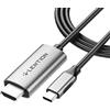 LENTION Cavo USB C HDMI 4K@60Hz Cavo Type C HDMI Compatible con Thunderbolt 3/4, MacBook Pro 2024-2016, Nuovo Mac Air/iPad Pro/iMac, iPhone 15 Plus Pro Max Surface Pro (CU707-1.8M, Grigio Spazio)