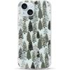 LCHULLE Natale Cover Compatibile con iPhone 15(6.1 Pollici) Custodia Natale Trasparente Cover Silicone Christmas Case TPU Bumper Chiaro Custodia Protettiva per iPhone 15 (Albero Verde)