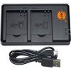 DSTE DE DSTE - Caricabatterie USB Dual compatibile con Panasonic DMW-BCM13E, DMW-BCM13, DMW-BCM13PP come batteria DMW-BTC11 - Alimentazione tramite cavo di ricarica micro USB a USB-A 2.0