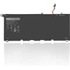 Exmate 60Wh Batteria PW23Y RNP72 TP1GT per DELL XPS 13 9360 Series 13-9360-D1605G 13-9360-D1605T 13-9360-D1609 13-9360-D1609G 13-9360-D1705G[7.6V 7895mAh]