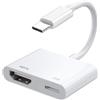 Clomnpe Adattatore da USB C a HDTV 4K, USB C a HDTV per iPhone 15, MacBook Pro Air iPad Pro, TV HD di tipo C con ricarica 4K/100W