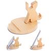 VQBKHO Supporto per cellulare con animali domestici, in legno, supporto per cellulare per gatti, supporto per telefono in legno, cartoni animati, decorazione da scrivania, supporto per cellulare per