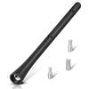 Sound Way Antenna Auto Ricambio Universale in Gomma Flessibile - 17,5cm - Compatibile con Autoradio FM/AM/DAB - Sostituzione Facile - Filettatura M4/M5/M6 - Nera