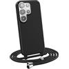 MyGadget Cover per Samsung Galaxy S23 Ultra - Custodia con Corda - Case con Cordino Opaca Antiurto/Bumper con Laccio/Tracolla - Practical Stylish per Collo Nero